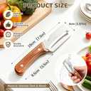 3 x 2 Pack 2-in-1 Vegetable Peeler with Bottle Opener - Stainless Steel Blade, Wooden Handle, Heavy Duty Peeler for Potato, Carrot, Pineapple, Pumpkin, Sugarcane(Left and Right Combo)