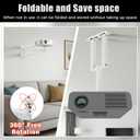 CroBlissful Foldable Projector Wall Mount, Ceiling Projector Mount, Universal Adjustable 360° Rotation, Projectors Stand with 1/4" Ball Head, Devices Bracket Holder for Home Office (Three Arms, White)
