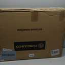 FUNDANGO 4 in 1 Tanning Chair with Face Hole, Beach Lounge Chair w/Canopy Shade & Side Table Chaise Lounge Chairs for Patio, Pool, Lawn, Sunbathing, 5-Position Adjustable Sun Lounger, Cyan