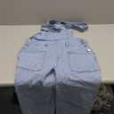 luvamia Jean Overalls for Women Loose Fit Baggy Wide Leg Bib Pocket Adjustable Straps Stretchy Denim Overall Jumpsuits (Medium, Azure Glow)