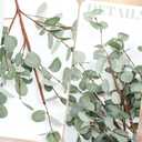 Giegxin 6 Pcs 30" Extra Long Artificial Eucalyptus Stems, Tall Greenery Stems, Fake Eucalyptus Plants for Large Vases, Wedding & Home Party Decor, Realistic Silk Leaves