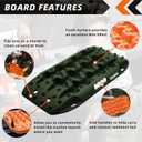 ALL-TOP Short Recovery Traction Boards, Off Road Bendable Tire Friction Tracks for Sand Mud Snow, 2PCS & Mounting Kit (3rd Gen, Army Green)