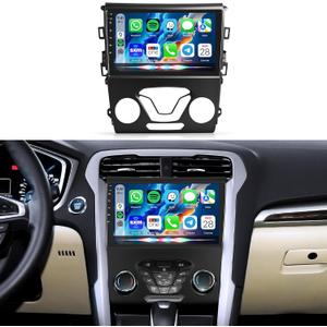 4G+64G Android 15 Car Stereo for Ford Fusion 2013-2019/Ford Mondeo, Rimoody Car Radio Wireless CarPlay Android Auto, GPS WiFi, IPS Touch Screen, Bluetooth FM/RDS 32-Band EQ DSP SWC + Backup Camera