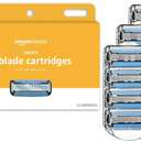 Amazon Basics 5-Blade Razor Refills for Men with Dual Lubrication, Hypoallergenic, Clean Shave, Precision Beard Trimmer, 12-Pack (Fits Amazon Basics Razor Handles only)
