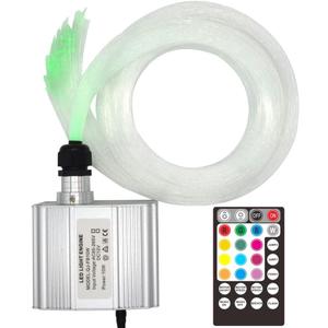Led Twinkle Fiber Optic Lights Star Ceiling Kit Headliner 10W RGBW RF Remote 200 Strands 6.5ft/2m Optical Fiber Lights for Cars and Room