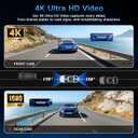 4K Dual Dash Cam Front and Rear, 2 Channel Car Camera with Built-in GPS 5.8GHz WiFi, 3.5" IPS Screen, 64GB Card Included, 170 Wide Angle, Night Vision, 24H Parking Monitor for Cars