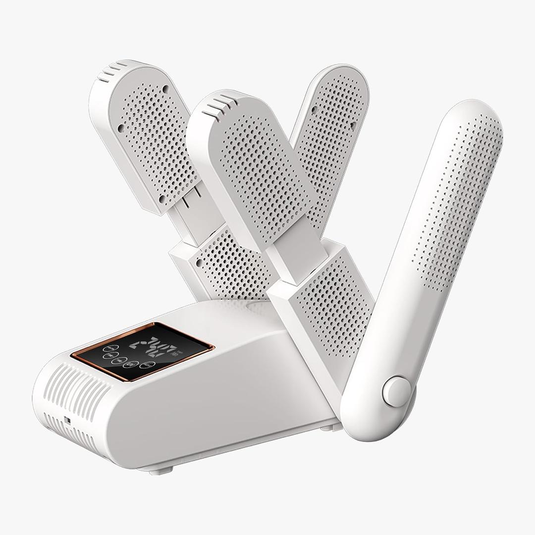 Boot Dryer for Work Boots, Shoe Dryer with Heat Blower, Glove Dryer & Boot Warmer - UV dual light source purification - intelligent timer - white