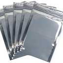 HRX Package 100pcs Premium Antistatic Bag, 4 x 6 inches Resealable Zipper Bag for SSD HDD 2.5 Laptop Hard Drive (silver gray)