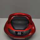 Jensen CD475R Portable Sport Stereo Boombox CD Player with AM/FM Radio and Aux Linein & Headphone Jack (Red)