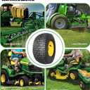 MAXROLLORS (2 Pack) 15x6.00-6 Tubeless Front Tire and Wheel, 3/4" Bearings, 3" Offset Hub, 4-Ply, Compatible with 100 and 300 Series John Deere Riding Mowers