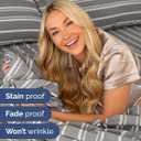 Extra Deep Queen Sheet Set - 6 Piece Breathable and Cooling Sheets - Hotel Luxury Bedding for Women, Men, Kids & Teens - Easy Secure Fit - Soft and Wrinkle Free with Extra Deep Pockets - Grey Stripes