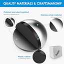 2 Pcs Self Adhesive Door Stoppers, Stainless Steel Floor Door Stop Wall Protector, Half Dome Floor Gate Stopper for Living Room, Bedroom, Bathroom, Office (Bright)