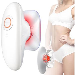 Body Sculpting Machine, Professional Cordless Handheld Massager Electric Cupping Therapy Massager  for Belly, Waist, Arms, Leg, Home Tool for Women (White)