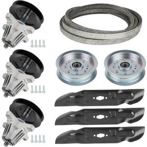 ILONPA 54 inch Deck Rebuild Kit 618P09236 Spindle Fits for Cub Cadet XT1-ST54 ZT1-GT54 ZT2-GX54, for Craftsman T3200 TT440, Includes Blade 742P05086, 139" Belt 754-05025, Idler 756-05034