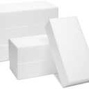 6 Pack Foam Blocks for Crafts - Polystyrene Brick Rectangles for Art Sculpting, Flower Arrangements, DIY, Packing, & Diorama Supplies (8 x 4 x 2 in)