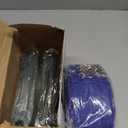 100 Sets Lanyards for Id Badges and Clear Plastic Vertical Name Badge ID Card Holders, Flat Neck Lanyards with Clip Waterproof Resealable Name Tag Badge ID Card Holders, Blue