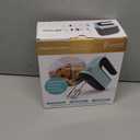 9-Speed Digital Hand Mixer Electric, 400W Powerful DC Motor, Hand Mixer Electric Handheld with Snap-On Storage Case, 5 Stainless Steel Accessories, Beaters, Dough Hooks, Whisk(Ice Blue/Black)