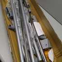 Whitmor Foldable Garment Rack - Rolling Clothes Rack - Adjustable Height - Silver