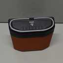 Car Trash Can with Lid, Leakproof Mini Vehicle Garbage Container Bin with LED Light, Auto Interior Front Back Seat Storage Organizer Dustbin, Universal for SUV, Sedan, Truck(Orange)