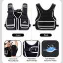 Adjustable Weighted Vest Woman 5-12lb/9-16lb/17-24lb/23-30lb Weight Vest with Reflective Stripe, Zipper Rucking Running Vests for Women Men Workout Walking Strength Training Weight Loss Fitness Weightlifting