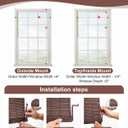 30''W X 72''H Cordless Bamboo Roman Shades, Light Filtering Roll Up Bamboo Blinds for Interior Window Home Patio Porch, Drak Brown