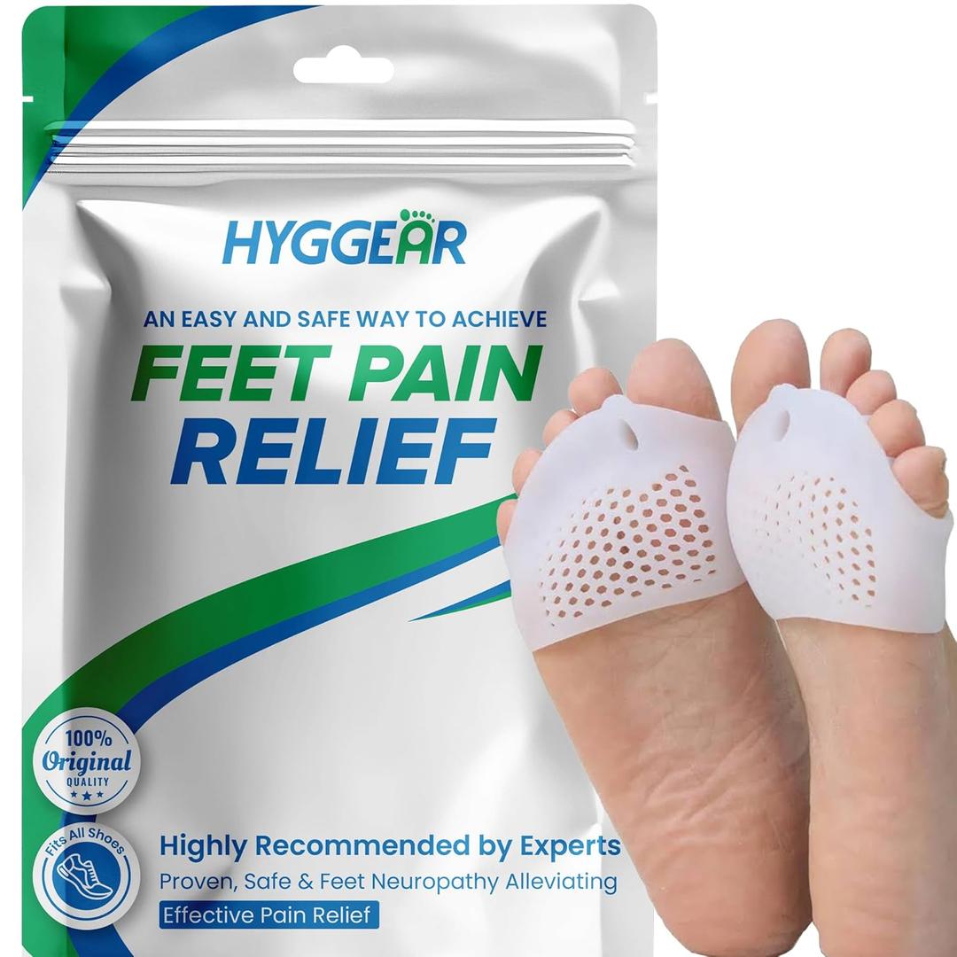 Silicone Toe Separator, Toe Spacer for Overlapping Toes, Foot Pain Relief, Bunion, Hammer Toe, Plantar Fasciitis, Comfortable & Breathable for Women & Men
