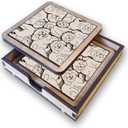 Set 02 Poodle Dog Coaster - Poodle Dog Puzzle Wooden Coaster Set - Interlocking Jigsaw Drink Mats with Laser-Cut Design for Poodle Lovers (Poodle Coasters)