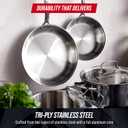 Blue Diamond Pro Steel 10 Piece Tri-Ply Stainless Steel Cookware Set