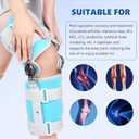 Kids Hinged Knee Brace Children Toddler Knee Immobilizer with Side Stabilizers Pediatric Medical ROM Post Op Knee Brace for Knee Pain Arthritis ACL PCL MCL Meniscus Tear Injuries (Small)