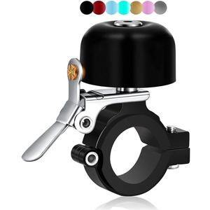 Greallthy Bike Bell Classic Brass Bicycle Bell,Bike Bells for Adults Kids, Loud Retro Bell for Road & Mountain Bikes, Universal Handlebar Fit. (Black)