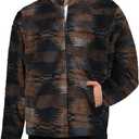 Mad Dog Men's Sherpa Jacket Ultimate Fuzzy Sweater for Men, Fleece Winter Coats, Mens Cold Weather Jackets (Black, XL)