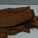 Blue Needles Handmade Cotton Linen Cloth Napkins with Fringes - Set of 6 Nut Brown Dinner Table Napkins 18x18 Inch Hemmed Edges Washable, Soft, Reusable Perfect for Christmas, New Year & Family Dinner