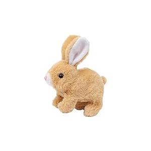 Realistic Bunny Toy,Interactive Hopping Rabbit Plush Toy, with Lifelike Movements, Walking, Sounds & Twitching Nose, Soft Stuffed Animal Easter Gift for Toddlers Kids (Brown)