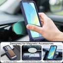 for Samsung Galaxy A16 5G Case, [Transparent & Holster Series] Belt Clip Full Body Shockproof Protective Cell Phone Cover with 2 Pack Tempered Glass Screen Protector (Blue/Clear)