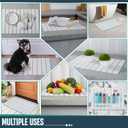 Stone Drying Mat for Kitchen Counter, 24"x16" Large Collapsible Dish Drying Mat with Non-Slip Pad and Sandpaper, Rolling Design, Quick Dry for Dishes, Bottles, Utensils