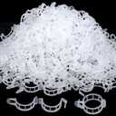 FANDAMEI 300 PCS Plant Support Clips, Plastic Garden Plant Ties, Tomato Clips Trellis for Tomato Cucumber Flower Squash Vine, 1” Inner Diameter for Climbing Plants