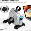 Mini Exercise Bike, himaly Under Desk Bike Pedal Exerciser Portable Foot Cycle Arm & Leg Peddler Machine with LCD Screen Displays