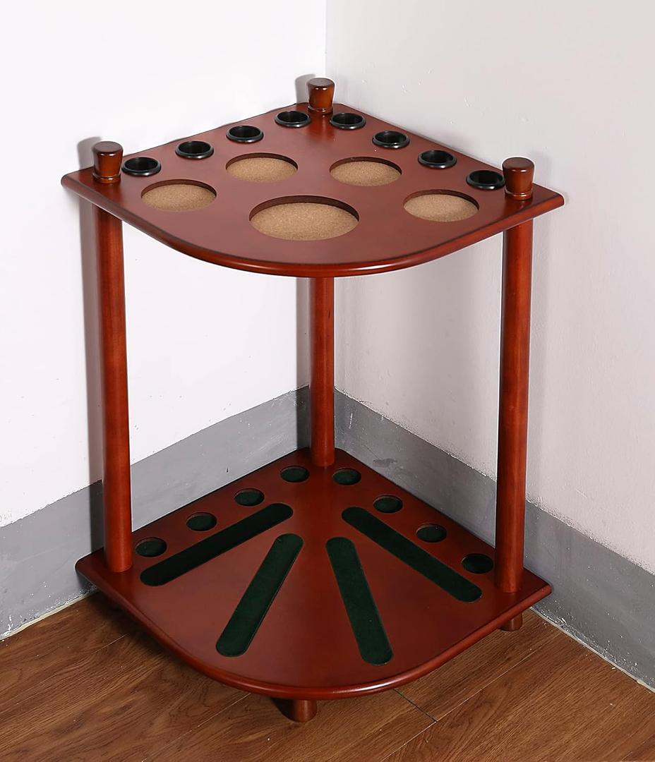 Billiards 8 Pool Cue Rack Only- Holds 8 Pool Billiard Stick (Walnut)