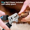 Dog Nail Grinder, Dog Nail Trimmers, and Clippers Kit with 2 LED Lights. Super Quiet Electric Pet Nail Grinder, Rechargeable, for Small, Medium, and Large Dogs & Cats, 2 Diamond Grinding Wheels.