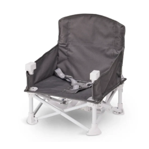 Regalo My Chair 2-in-1 Baby High Chair & Portable Travel Booster Seat, High Chair for Babies & Toddlers, Booster Seat for Kitchen Chair, Oversized Tray with Cup Holder, Gray