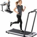 Walking Pad Treadmill, 3 in 1 Portable Under Desk Treadmills for Home Small Space, Quiet Compact Folding Treadmill with Remote Control, 320 LBS Capacity, Glossy Silver
