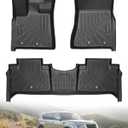 Icyhaws for Nissan Armada/Infiniti QX80 2025 2026 Floor Mats, All-Weather Protection Tech TPE Rubber Floor Liners Front/Rear Anti-Slip Tech Car Mats 1st and 2nd Row Automotive Accessories