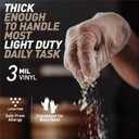 OKIAAS Disposable Gloves M, Food Safe | Latex-Free and Powder-Free Clear Vinyl Gloves for Cooking, Food Prep, Household Cleaning | Medium,100 Counts/Box