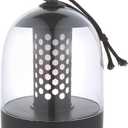 Portable Portable lamp with Rope, 360 Portable, Touch Switch, stepless dimming, Large-Capacity Battery, Rechargeable LED Portable lamp, Suitable for Camping Bedroom Party. (Coffee)