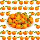 Sintuff 100 Pcs Mini Fake Oranges 1.06 Inches Little Cutie Baby Shower Decorations Bulk Lifelike Artificial Oranges Artificial Fruits Decor Birthday Party Decor Little Cutie Baby Shower Supplies