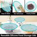 5 Pack Silicone Lids for Bowl, 5 Sizes Reusable Clear Vacuum Storage Lids, Kitchen Food Storage Covers Suitable for Round Containers, Cups, Bowls, Mugs, Food Cans, Pet Cans