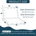 Codi Outdoor Deep Seat Cushion Set 24x24x4 Inch - Textured Linen Fabric, Waterproof, Fade Resistant, Stylish Chair Cushions Replacement for Patio Furniture, Grey