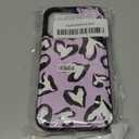 TopPerfekt TopPerfekt Flip Leather Wallet Case Card Holder Compatible with iPhone 14 Pro Max 6.7" Women and Girls with Card Holder Kickstand Double Magnetic Clasp Pattern Purple Heart