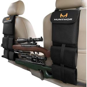 Truck Gun Rack (A Pair), 900D Adjustable Seat Back Gun Storage, Heavy Duty Automotive Rifle Holder Hunting Accessories for Jeep, Truck, SUV, Off-Road Vehicles