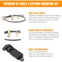 Tactical Antenna Relocation Kit Enhanced Signal & Mobility Chest Rig & Backpack Compatible Durable, Lightweight & Weather-Resistant Ideal for Military, Outdoor Use (Black, 19" Cable)